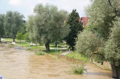Hochwasser im alten Kurpark in Todtmoos
